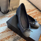 Damen Ballerinas mit mattem Obermaterial und dekorativem Schleifendetail R&B