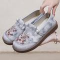 Damen eleganter und bequemer Freizeit-Schuh mit floraler Stickerei R&B