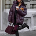 Damen Winterjacke mit voluminösem Schnitt und Wärmeisolierung R&B