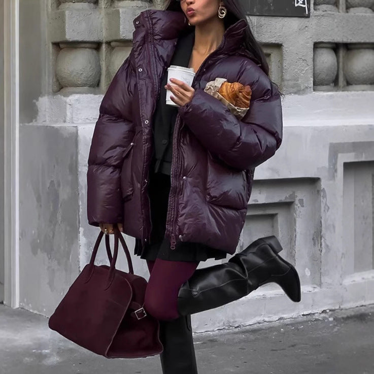 Damen Winterjacke mit voluminösem Schnitt und Wärmeisolierung R&B