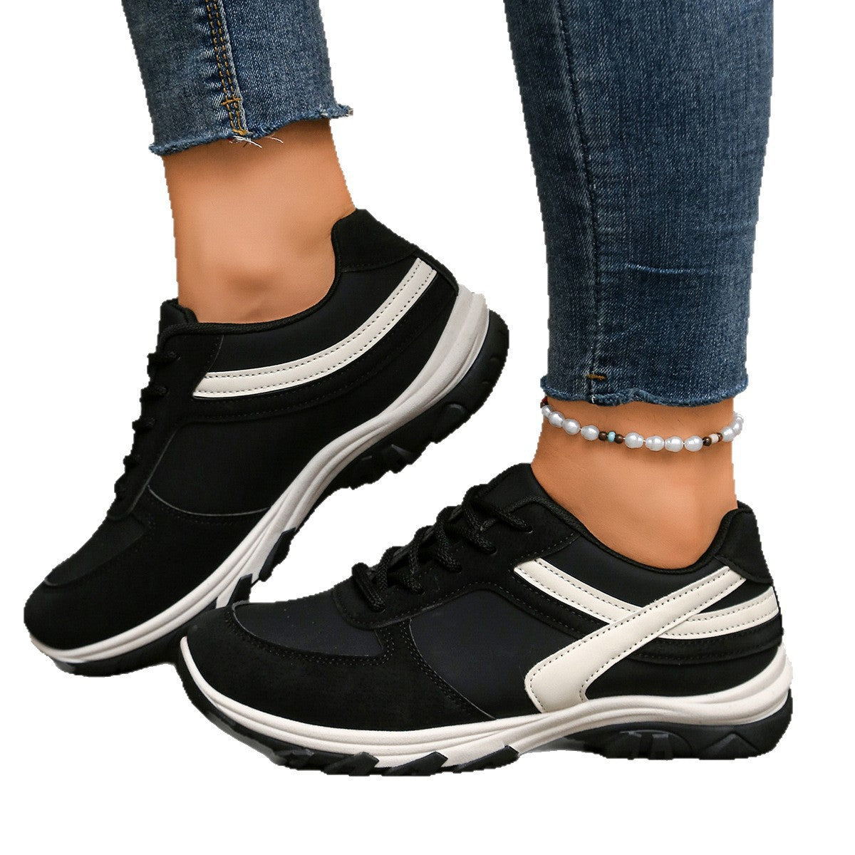 Damen sportliche Sneaker mit atmungsaktivem Obermaterial und starker Dämpfung R&B
