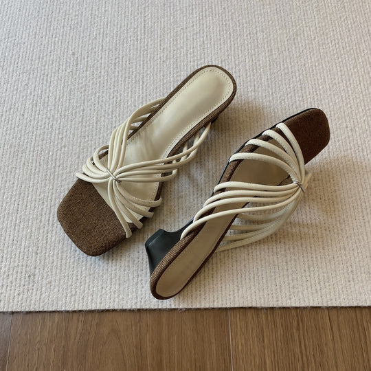 Damen Sandalen mit elegantem Flecht-Design und komfortablem Plateau R&B