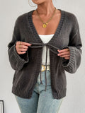 Damen gemütlicher Strickcardigan mit modernem BindR&Band R&B