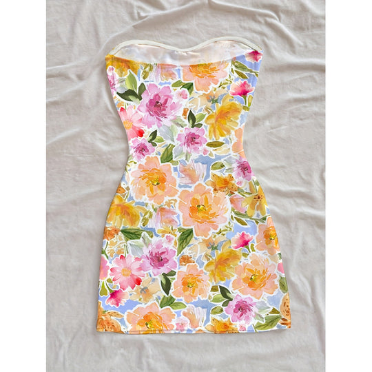Damen Sommerliches Maxikleid mit floralem Motiv und figurbetonter Silhouette R&B
