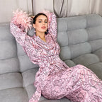 Damen modisches Blazer-Set mit floralen Akzenten R&B