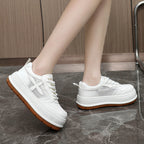 Damen sportliche Freizeitschuhe mit atmungsaktiven Netz-Einsätzen und dämpfender Sohle R&B