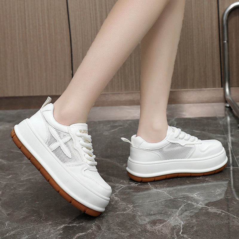 Damen sportliche Freizeitschuhe mit atmungsaktiven Netz-Einsätzen und dämpfender Sohle R&B