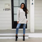Damen Oversized Strickpullover mit Struktur und weitem Schnitt R&B