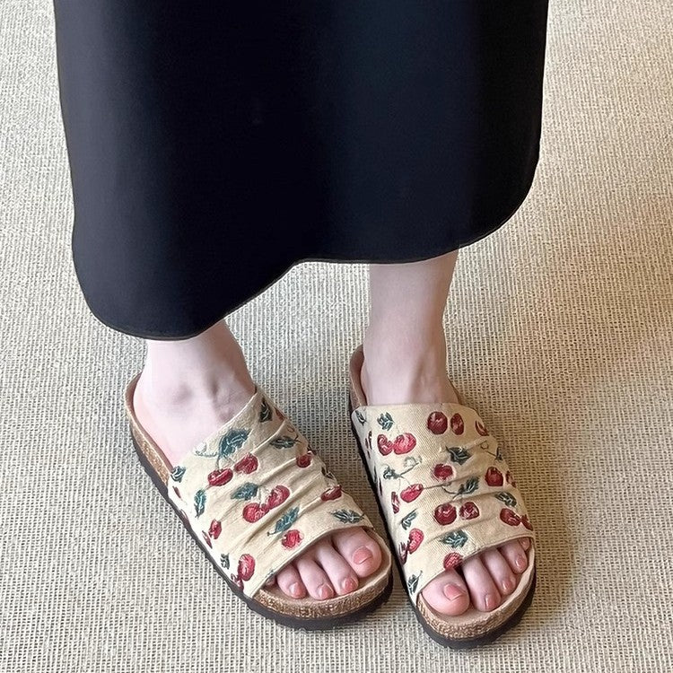 Damen modische Clogs mit floralem Design und rutschfester Sohle R&B