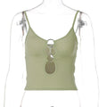 Damen Crop-Top mit dekorativen Cut-Outs R&B