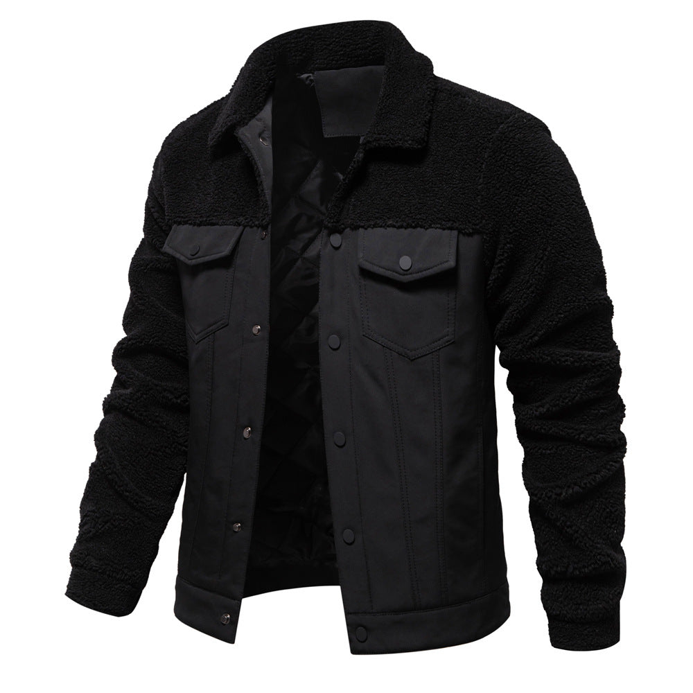 Herren gefütterte Jacke im Jeansstil