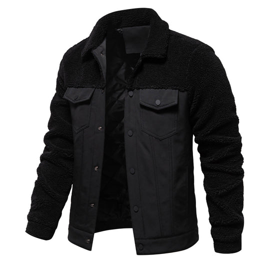 Herren gefütterte Jacke im Jeansstil R&B