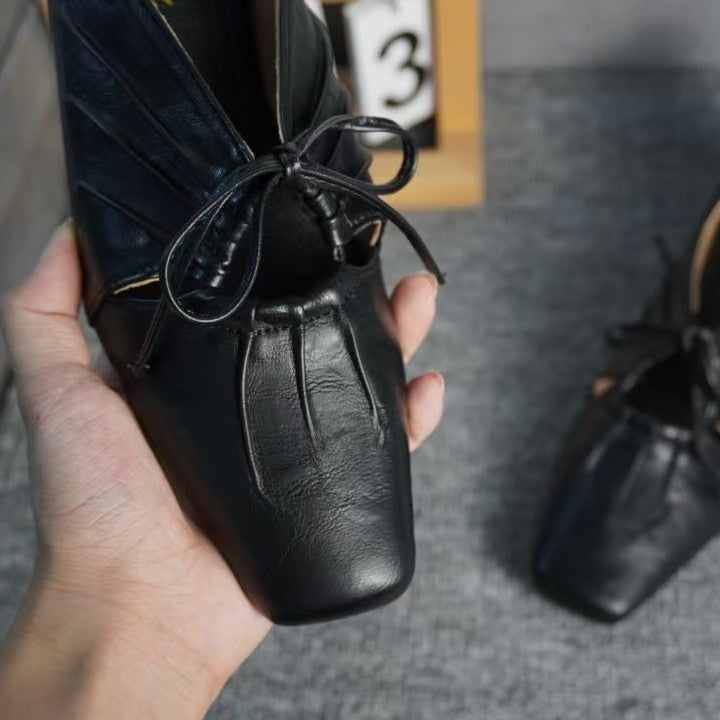 Damen elegante Slip-On Ballerinas mit kunstvollem Riemendetail