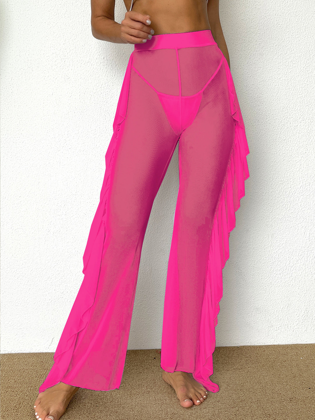 Damen Strandhose mit elegantem Rüschen-Design R&B