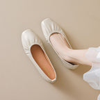 Damen Ballerinas mit dezentem Faltenwurf