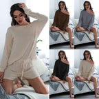 Damen lässiges Relax-Set mit weitem Oberteil und Shorts R&B
