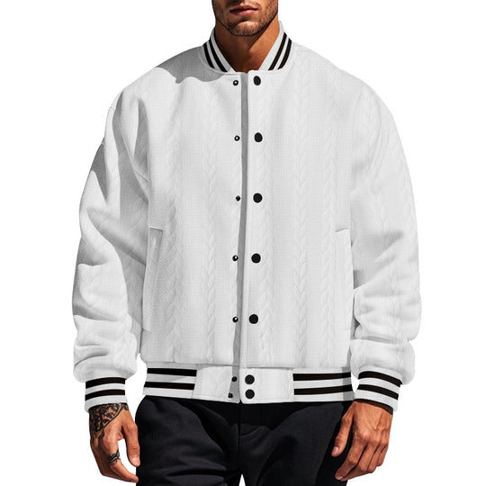 Herren lässige Bomberjacke mit strukturiertem Design R&B