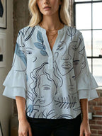 Damen Bluse mit wunderschönen floralem Design