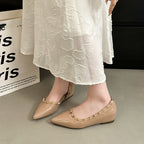 Damen elegante spitze Ballerinas mit Nieten R&B