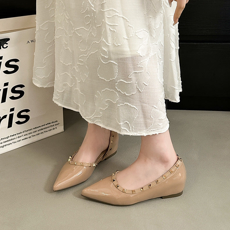 Damen elegante spitze Ballerinas mit Nieten R&B