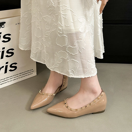 Damen elegante spitze Ballerinas mit Nieten R&B