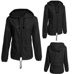 Damen leichte Übergangsjacke mit verstellbarem Kordelzug