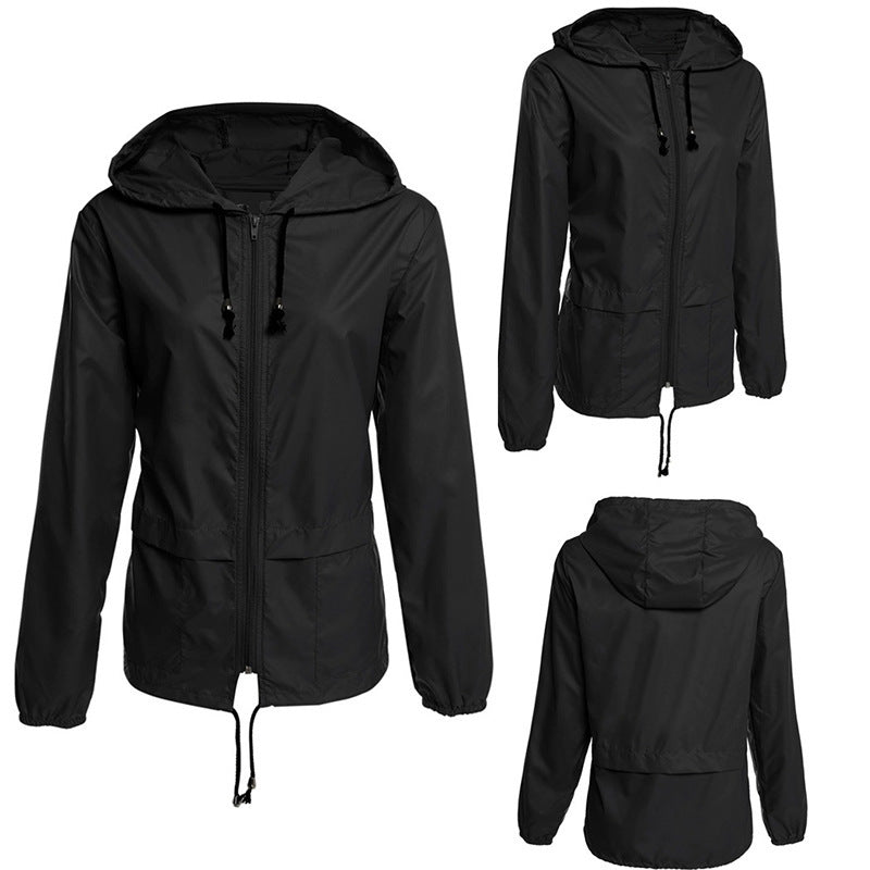 Damen leichte Übergangsjacke mit verstellbarem Kordelzug