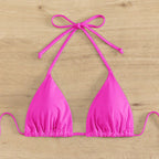 Damen Triangel-Bikini mit verstellbaren Trägern und raffiniertem Schnitt