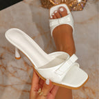 Damen elegante Slingback-Sandalen mit stilvollem Schleifendesign R&B