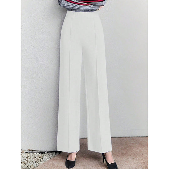 Damen Hochtaillierte Palazzo-Hose mit seitlichen Falten R&B