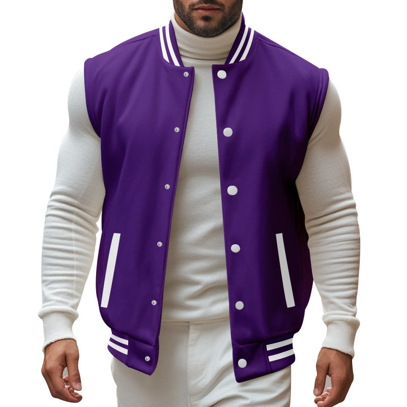 Herren trendige Collegejacke mit sportlichem Schnitt R&B