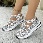 Damen Sportliche Freizeitschuhe mit floralem Design und rutschfester Sohle R&B
