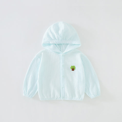 Unisex nan atmungsaktive leichte Gaze Kapuzen-Baby-Sonnenjacke R&B