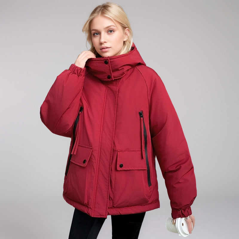 Damen sportliche Übergangsjacke mit vielfältigen Taschen und verstellbarem Kragen R&B