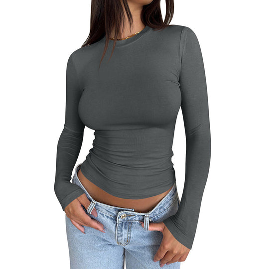 Damen Langarmshirt mit körperbetontem Schnitt R&B