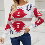 R&B | Geometrischer Strickpullover Mit Modernem Look