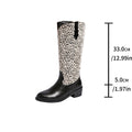 Damen Stiefel mit trendigem Punktmuster und robustem Blockabsatz R&B