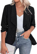 Damen Glitzer Blazerjacke mit femininer Silhouette und elegantem Revers R&B