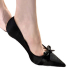 Damen elegante Pumps mit feinem Schleifen-Detail und spitzem Zehenbereich R&B