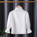 Mädchen Rüschenbluse mit eleganten Spitzenakzenten R&B