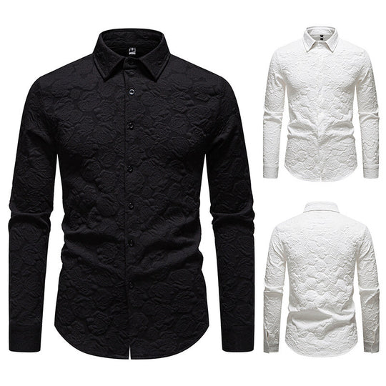 Herren Hemd mit strukturiertem Design R&B