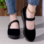 Damen Elegante und bequeme Ballerinas mit verstellbarem Riemen R&B