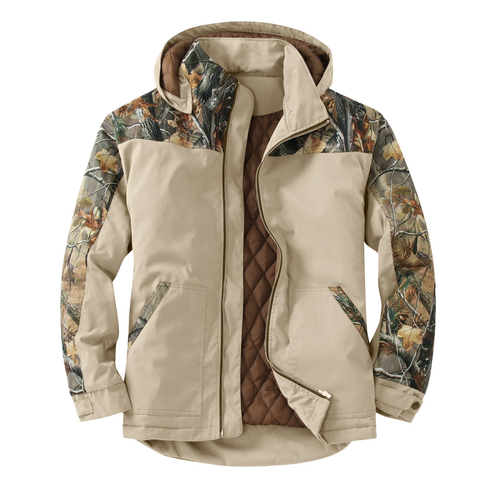 Damen wetterfeste Outdoorjacke mit vielseitigem Camouflage-Design R&B