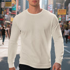 Herren lässiger Rundhalspullover mit strukturiertem Design R&B