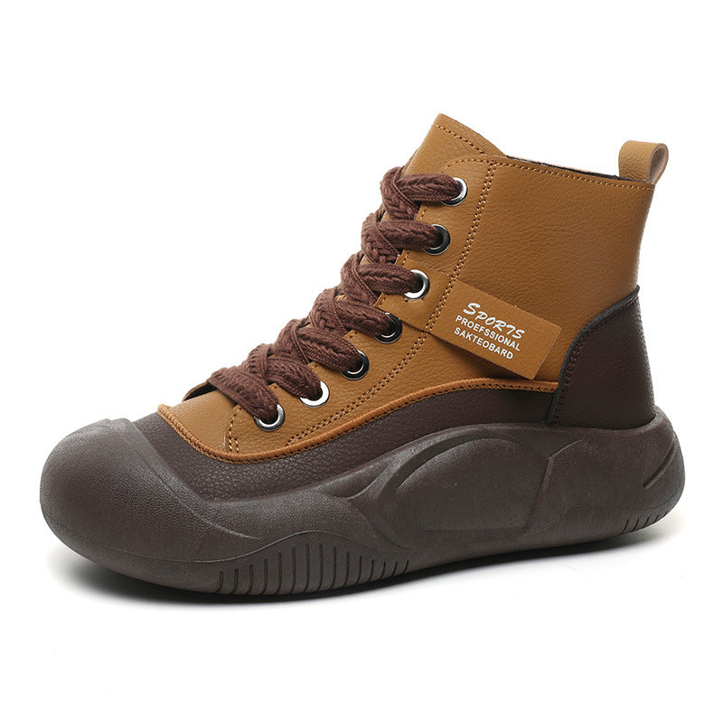 Damen trendige High-Top Sneakers mit rutschfester Sohle und atmungsaktivem Obermaterial R&B