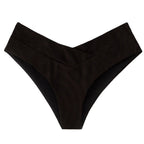 Damen Hoch tailliertes Bikinislip mit elegantem V-Ausschnitt R&B