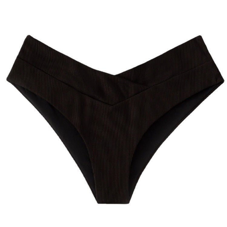 Damen Hoch tailliertes Bikinislip mit elegantem V-Ausschnitt R&B