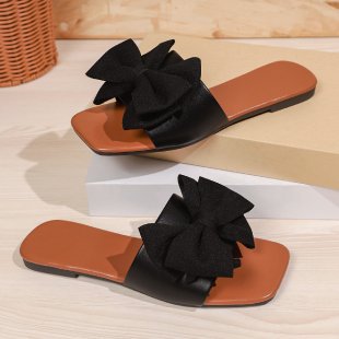Damen elegante Flats mit voluminöser Schleifen-Applikation R&B
