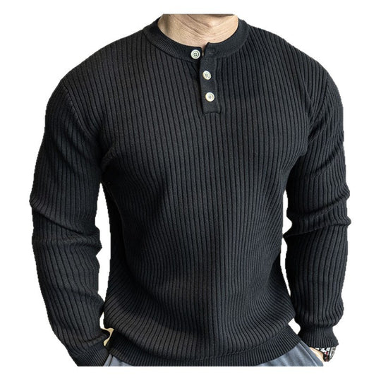 Herren Langarm Pullover mit strukturiertem Rippenstrick R&B