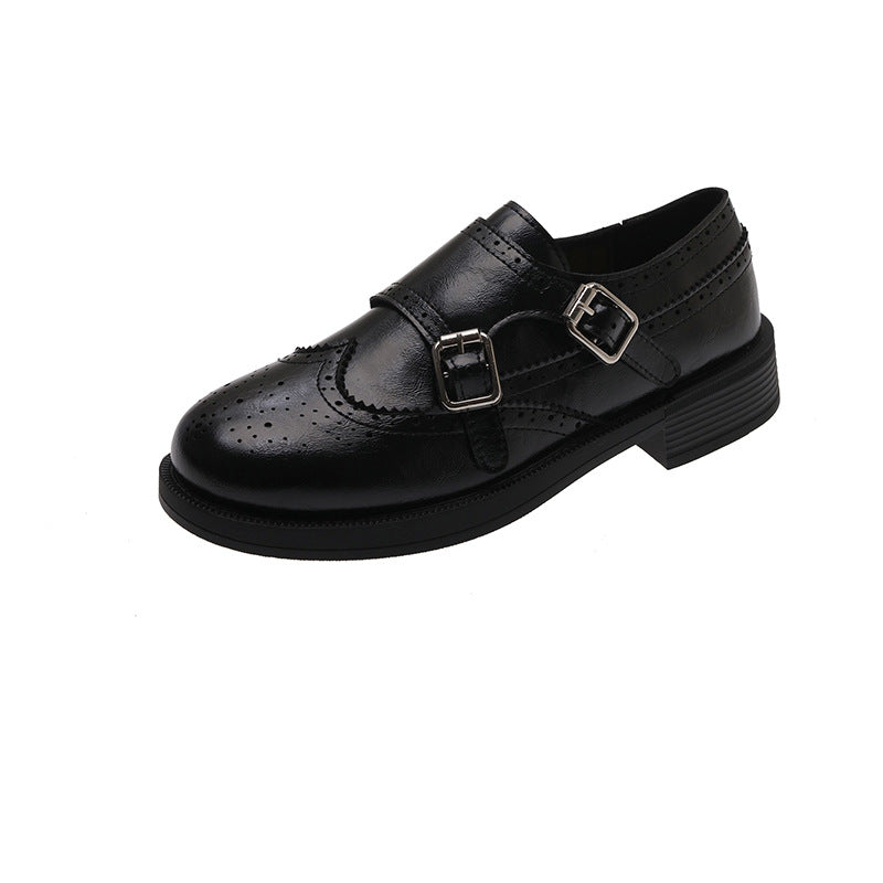 Damen verspielte Schnürschuhe mit doppeltem Riemen und ausgefallenem Design R&B